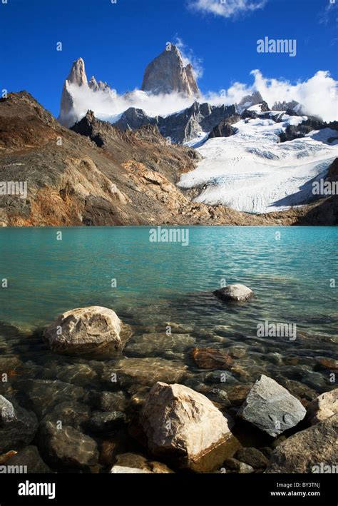 Laguna De Los Tres And Mount Fitzroy In Los Glaciers National Park