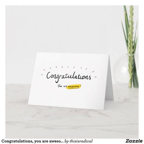 Congratulations You Are Awesome Card Zazzle Congratulations Card
