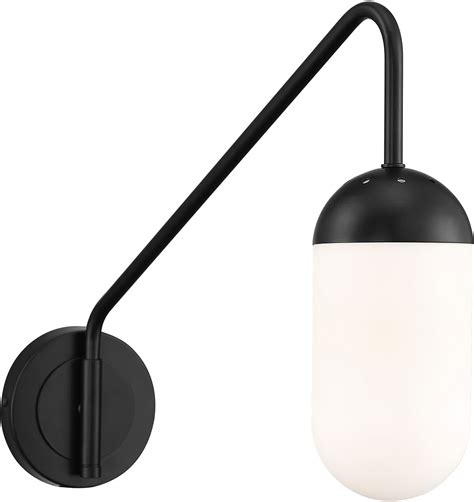 Lite Source Ls 16340blk Firefly Contemporary Black Swing Arm Wall Lamp