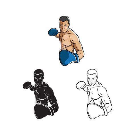 Boxers Illustration Collection On White Background 20122897 Vector Art