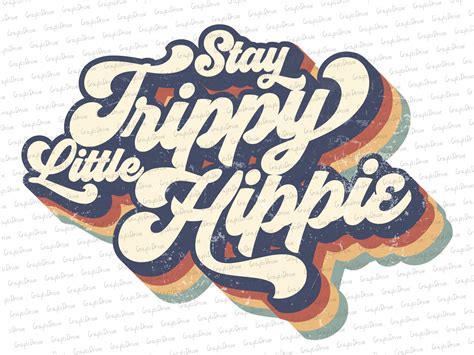 Retro Stay Trippy Little Hippie Png Sublimation Holidays Etsy