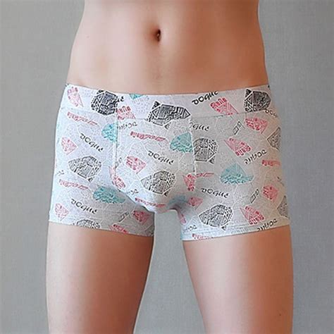 Men Boxers Underwear Sexy Casual Panties Cuecas Shorts Underpants Male Pouch Breathable U Convex