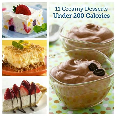Each treat clocks in at under 50 calories. Under 200 calories!! | Creamy desserts, Desserts, Food