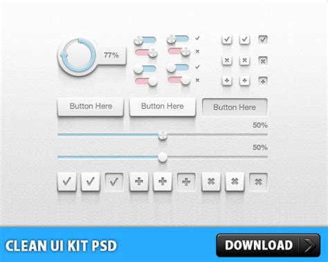 Clean Ui Kit Psd L Freepsdcc Free Psd Files And Photoshop
