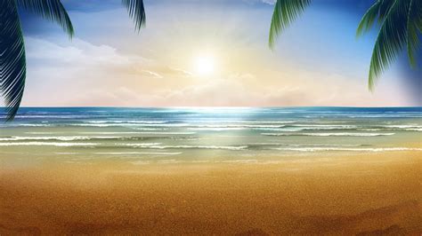 Video Background Full Hd Day At The Beach Youtube