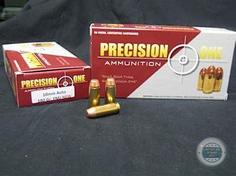 Precision One 10mm Auto Ammunition 180 Grain Full Metal Jacket 50 Rounds