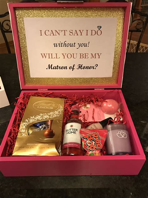 The Will You Be My Matron Of Honor Box I Made For My Matron Of Honor