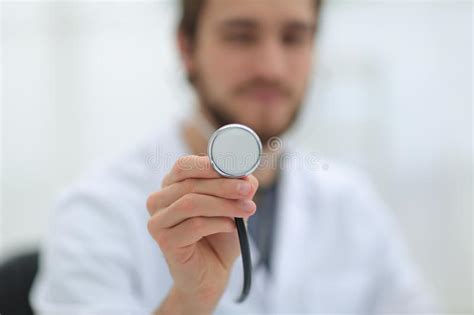 Stethoscope In The Hands Of The Doctor Stock Photo Image Of Business