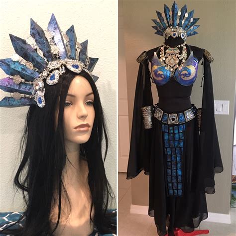 Akasha Queen Of The Damned Vampire Costume Blue Version Full Costume