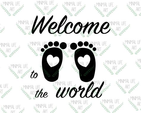 Welcome To The World Svg Newborn Baby Svg Baby Onesie Design Etsy