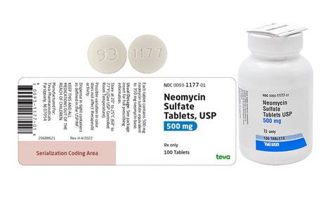 Neomycin Sulfate Tablets Usp 500 Mg 100btl Professional Medical