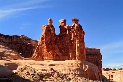 The Three Gossips In Arches National Park Photograph By Pierre Leclerc