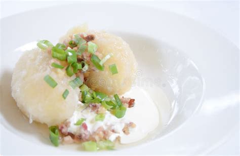 Traditional Lithuanian Dish Meal Cuisine Stuffed Meat Potato Dumpling