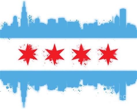 Free Download White Chicago Flag Digital Art 900x720 For Your Desktop