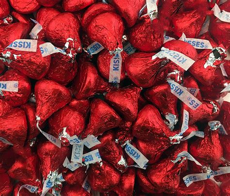 Hersheys Kisses Milk Chocolate In Red Foil Pack Of 2 Pound