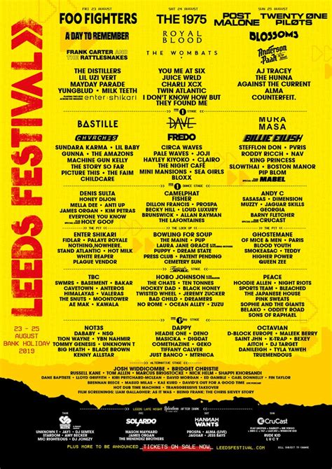 The roster is always packed with one of the strongest rock and alternative schedules of the summer. Leeds Festival | 23 — 25 August, Bramham Park