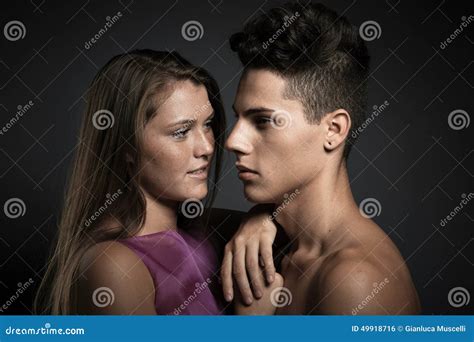 Beautiful Couple Sharing Tender Moments Stock Photo Image Of Models
