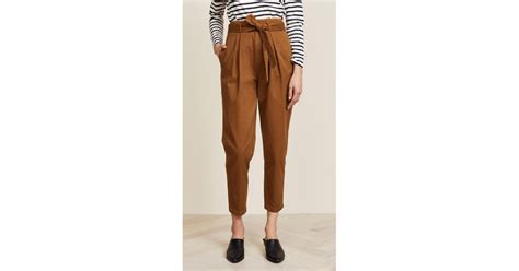 Free People High Waist Pegged 90s Pants In Brown Lyst