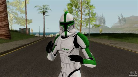 Clone Trooper Green Star Wars The Clone Wars для Gta San Andreas