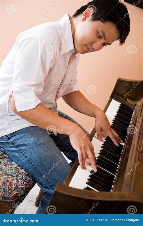 Asian Playing Piano Stock Photo Image Of Vertical Musician 6733792