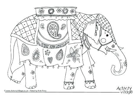 Twelve pages long and half an inch thick, this book's cover size is 9.75 x 6.25 inches. Indian Elephant Coloring Pages at GetColorings.com | Free ...