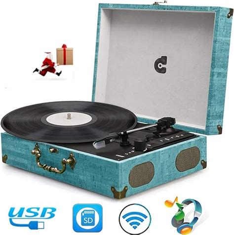 Record Player With Speakers Turntable Phonograph For Vinyl