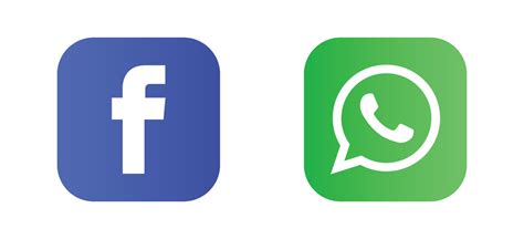 Facebook Whatsapp Icon Vector Social Media Icons Black And White Set