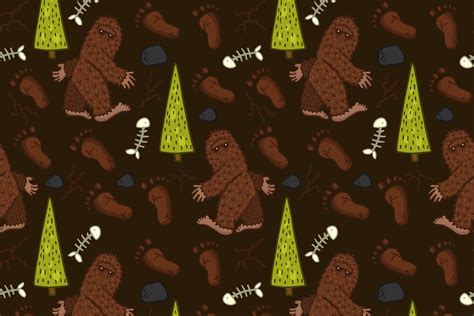 Bigfoot Patterns And Illustration Pre Designed Illustrator Graphics