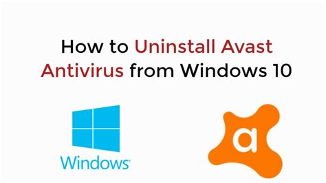 How To Uninstall Avast Antivirus From Windows 10 Updated Youtube