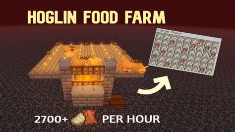 Minecraft 119 Super Easy Hoglin Food Farm Youtube