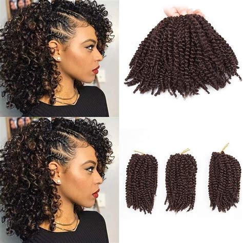 Women and stylist used to only using synthetic hair and braids to do crochet styles. 2020 Pack Of 3 Marlybob Crochet Braids Hair Ombre Afro ...