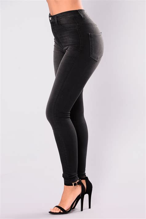 Lucie High Waist Skinny Jeans Vintage Black