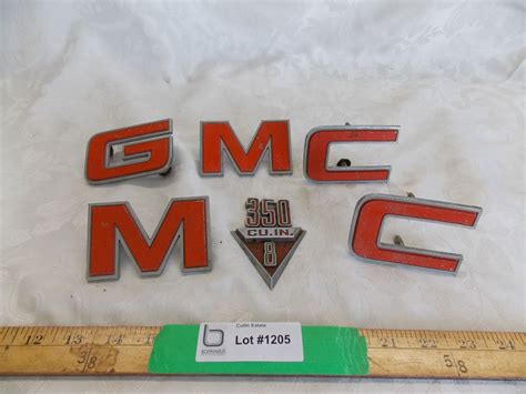Gmc Truck Emblems 14043922 350 V8 Emblem
