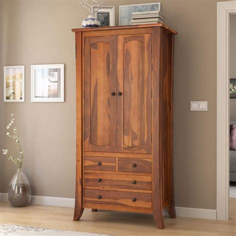Real Wood Armoire Wardrobe Closet 100 Solid Wood Optional Shelves For Universal Wardrobe