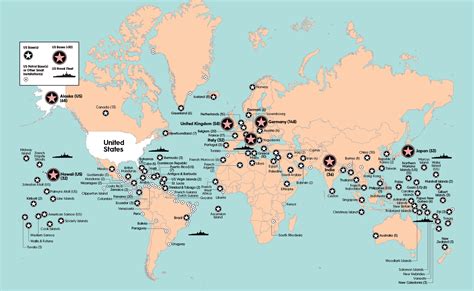 Cool World Map Of American Military Bases World Map With Major Countries