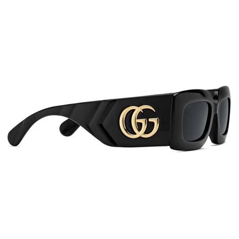 gucci rectangular frame sunglasses in black welcome to buy
