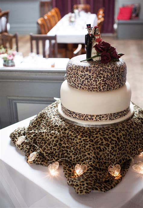 Leopard Print Wedding Cake From A Real Wedding In Your London Wedding