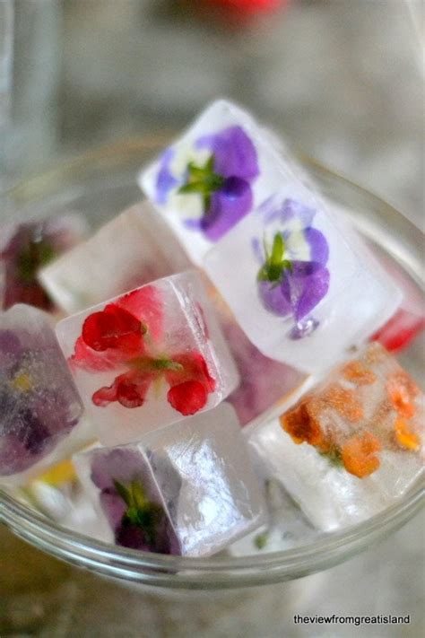 Edible Flower Ice Cubes The View From Great Island