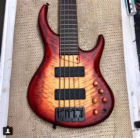 Mtd Usa Handmade 535 24 Bass With Dark Cherry Sunburst Flamed Myrtle