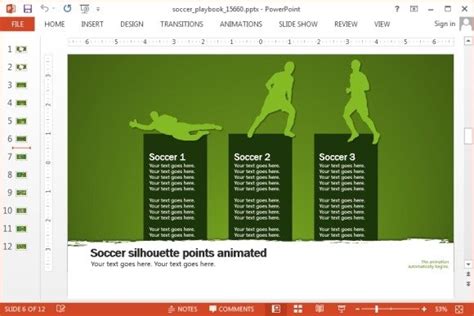 Animated Soccer Playbook Powerpoint Templates