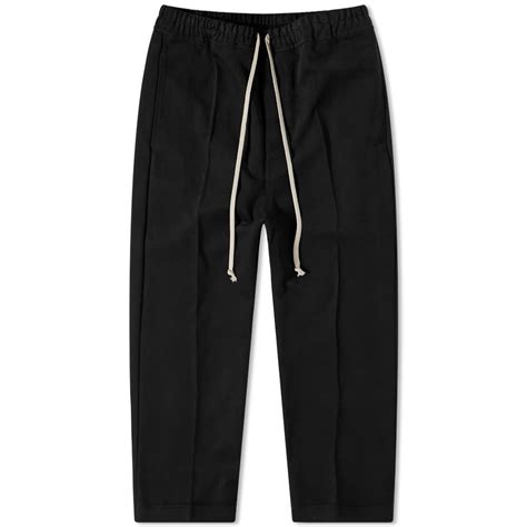 Rick Owens Drawstring Astaires Cropped Pant Black End