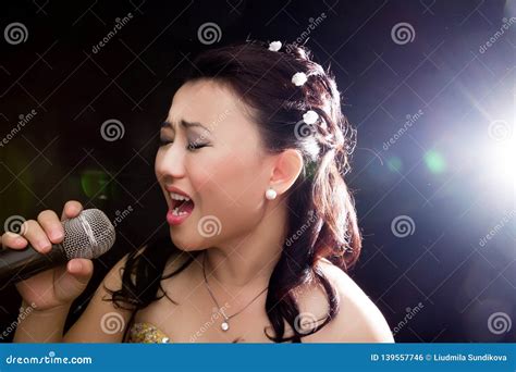 Singing Woman Of Asia Stock Photo Image Of Acting Event 139557746