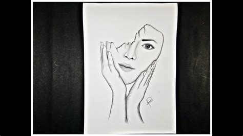 How To Draw Or Deep Meaning Drawing Girl Half Marks Face Meaningful