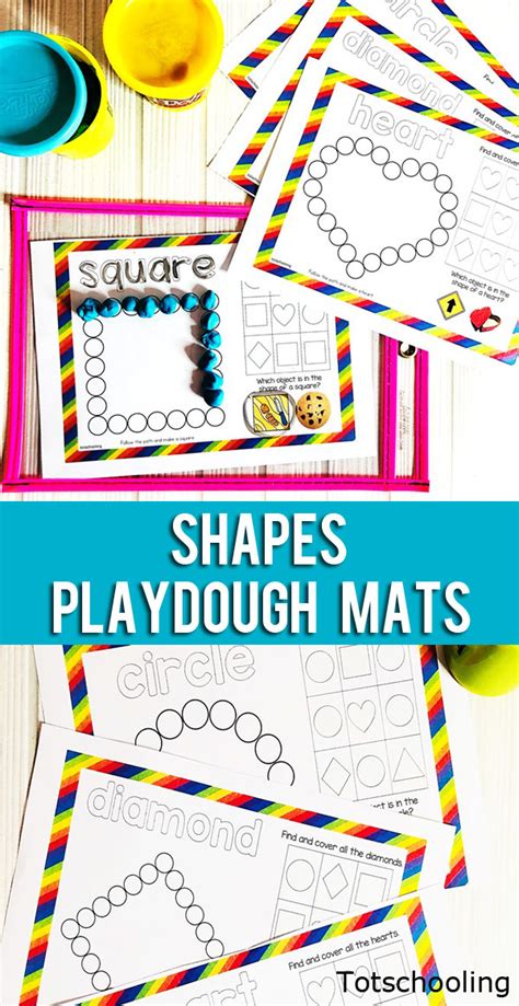 Shapes Playdough Mats Totschooling Toddler Preschool Kindergarten