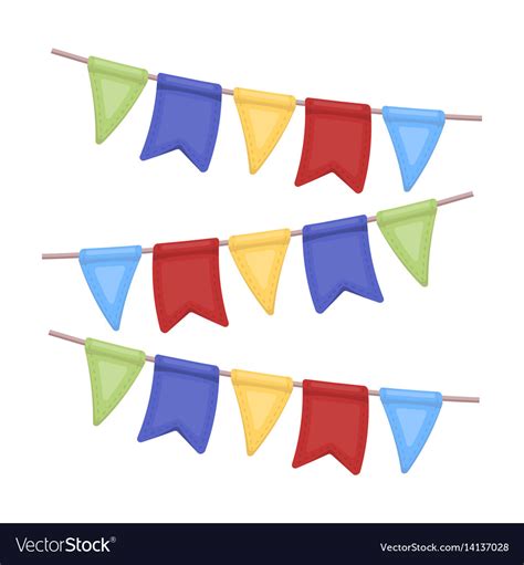 Festive Colorful Ribbons Party And Parties Single Vector Image