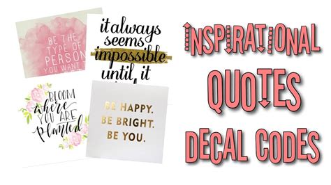 Decal Ids Inspirational Quotes For Roblox Bloxburg Hot Sex Picture