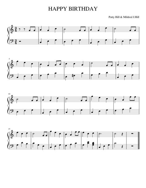 Happy birthday ukulele tablature by traditional, chords in song are g,d,c. HAPPY BIRTHDAY - Piano Sheet music for Piano | Download ...