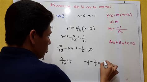 20 Ecuación De La Recta Normal Explicación Y Ejemplos Youtube