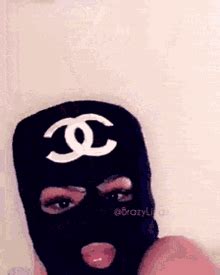 Ski mask features the embroidered heartbreak logo at the top near the forehead & embroidered sniper gang logo on. Ski Mask GIFs | Tenor
