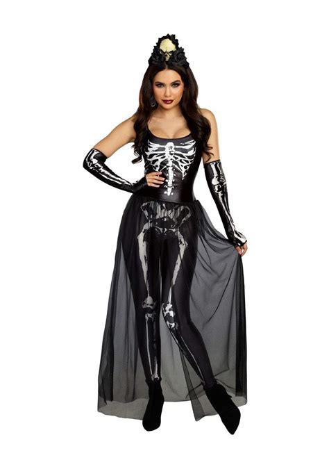 Dreamgirl Womens Sexy Bare Bones Babe Skeleton Costume Jumpsuit Jjs Party House